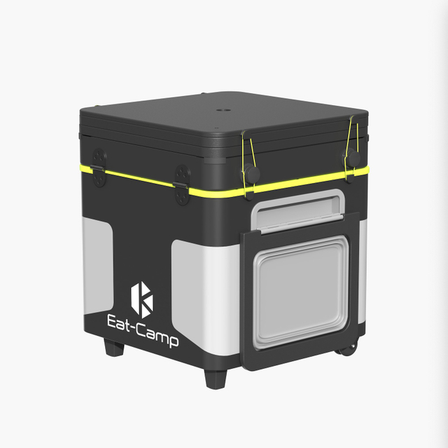 Portable Camping Kitchen Station with Gas Stove and Storage Box