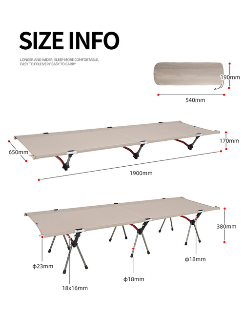 Aluminum Folding Camping Bed Heavy Duty Aluminum Folding Camping Bed Manufacturer & OEM Supplier