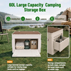 Camping Kitchen Organizer with Folding Worktop