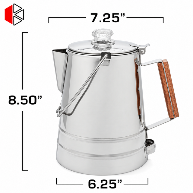 14-Cup Stainless Steel Camping Coffee Percolator – EC-CP-06