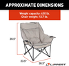 Oversized High-Back Padded Camping Chair with Dual Cup Holders