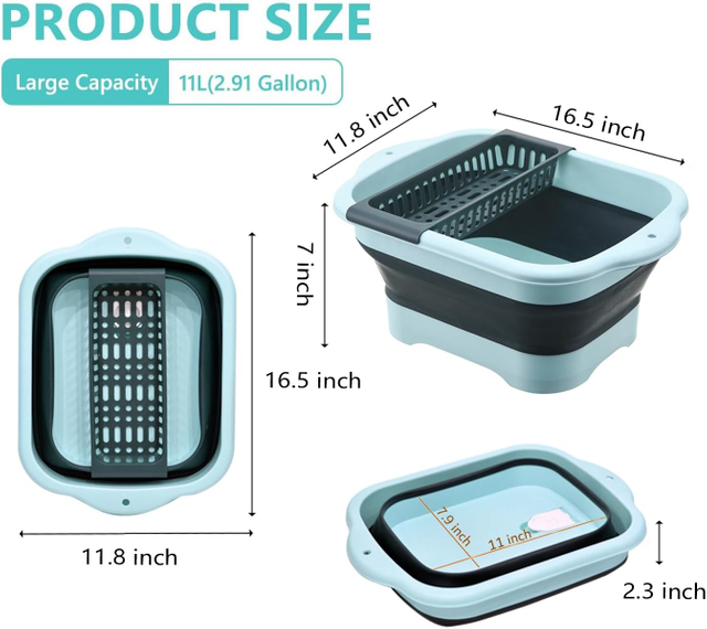 Camping Dishwashing Station with Basin And Drying Rack