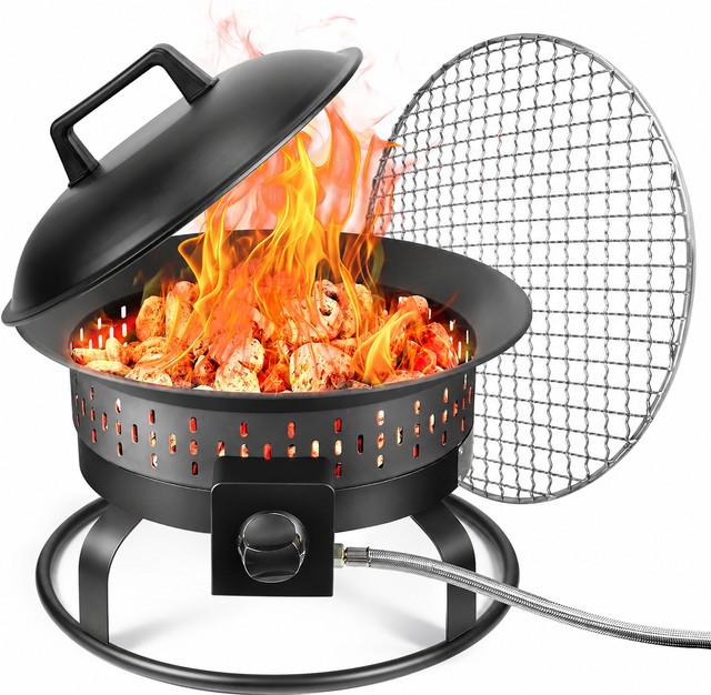 Portable Propane Fire Pit with Cover – EC-PF1