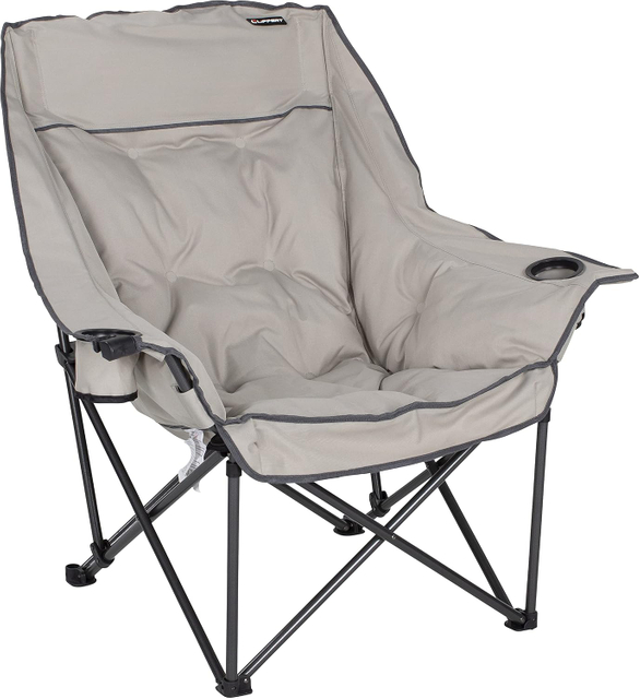 Oversized High-Back Padded Camping Chair with Dual Cup Holders