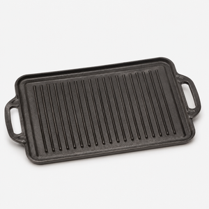 Reversible Cast Iron Grill & Griddle Plate