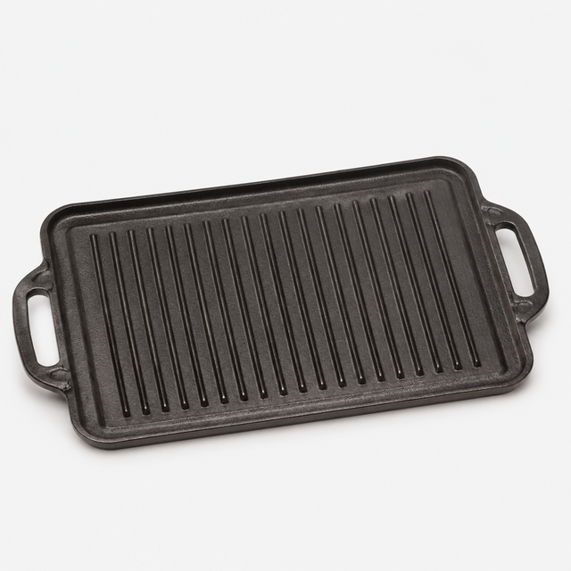 Reversible Cast Iron Grill & Griddle Plate