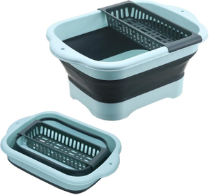 Camping Dishwashing Station with Basin And Drying Rack