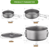 Ultralight 3-Piece Titanium Camping Cookware Set