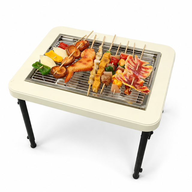 Foldable BBQ Grill & Worktop Module for Modular Camp Kitchens