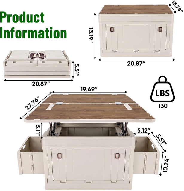 Camping Kitchen Organizer with Folding Worktop
