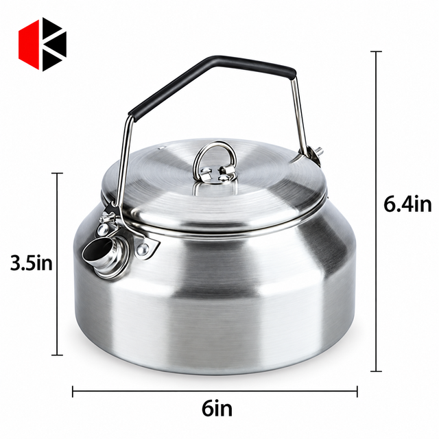 Stainless Steel Camping Kettle for Open Fire — EC-K-01