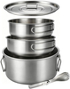 Ultralight 3-Piece Titanium Camping Cookware Set
