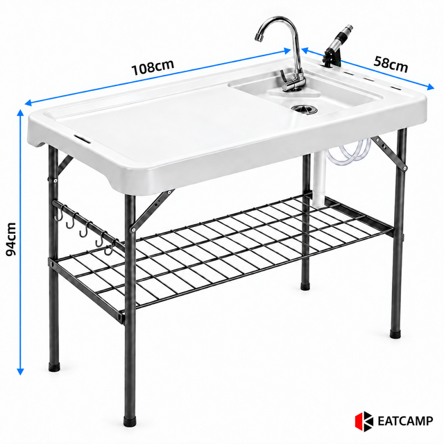 Portable Fish Cleaning Table with Sink — EC-FCT-02