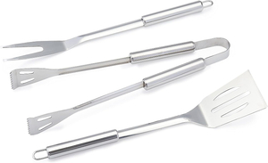 Stainless Steel BBQ Tool Set with Roll Bag