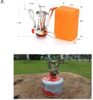 Compact Single-Burner Butane Camping Stove with Carry Case